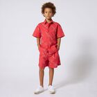 Boys Red Logo Shorts Set, 1, hi-res