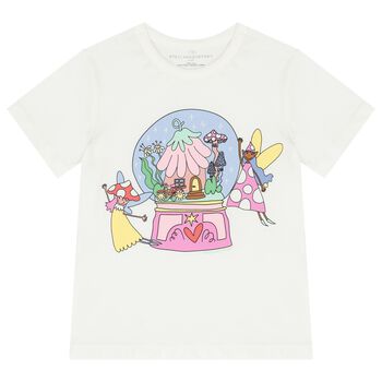 Girls White Logo Fairy T-Shirt