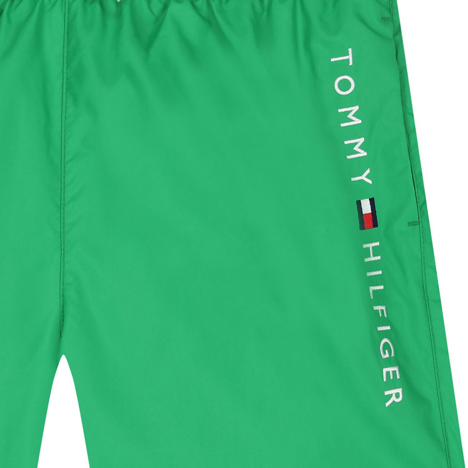 Boys Green Embroidered Logo Swim Shorts, 2, hi-res