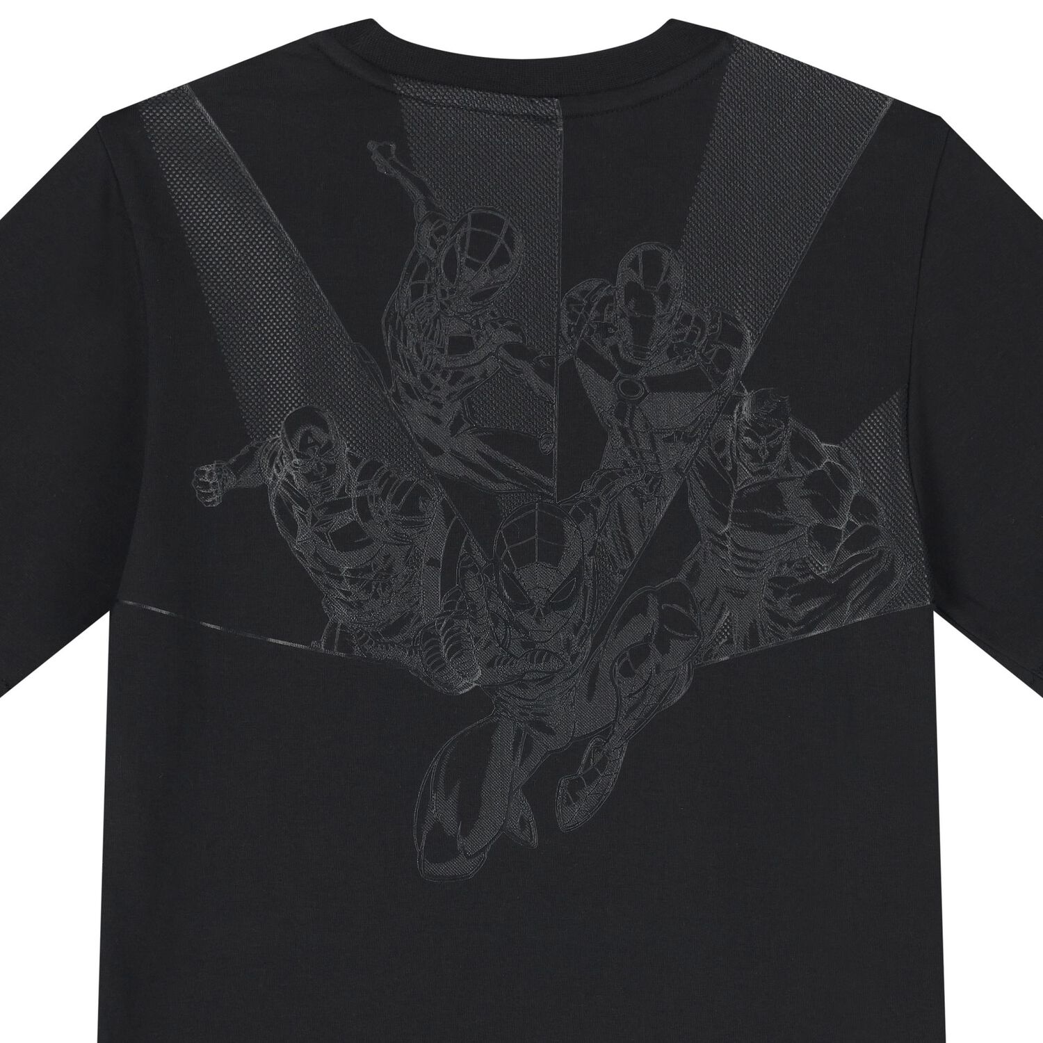 Boys Black Logo Marvel T-Shirt, 1, hi-res