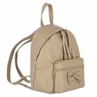 Girls Beige Leather Backpack , 2, hi-res
