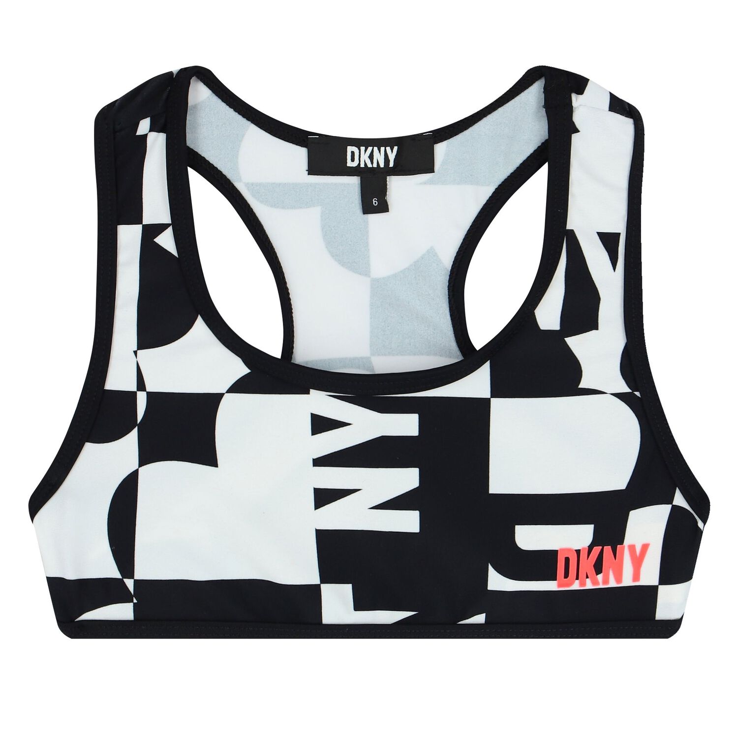 Girls Black & White Logo Bikini, 1, hi-res