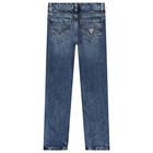 Boys Blue Logo Denim Jeans, 1, hi-res