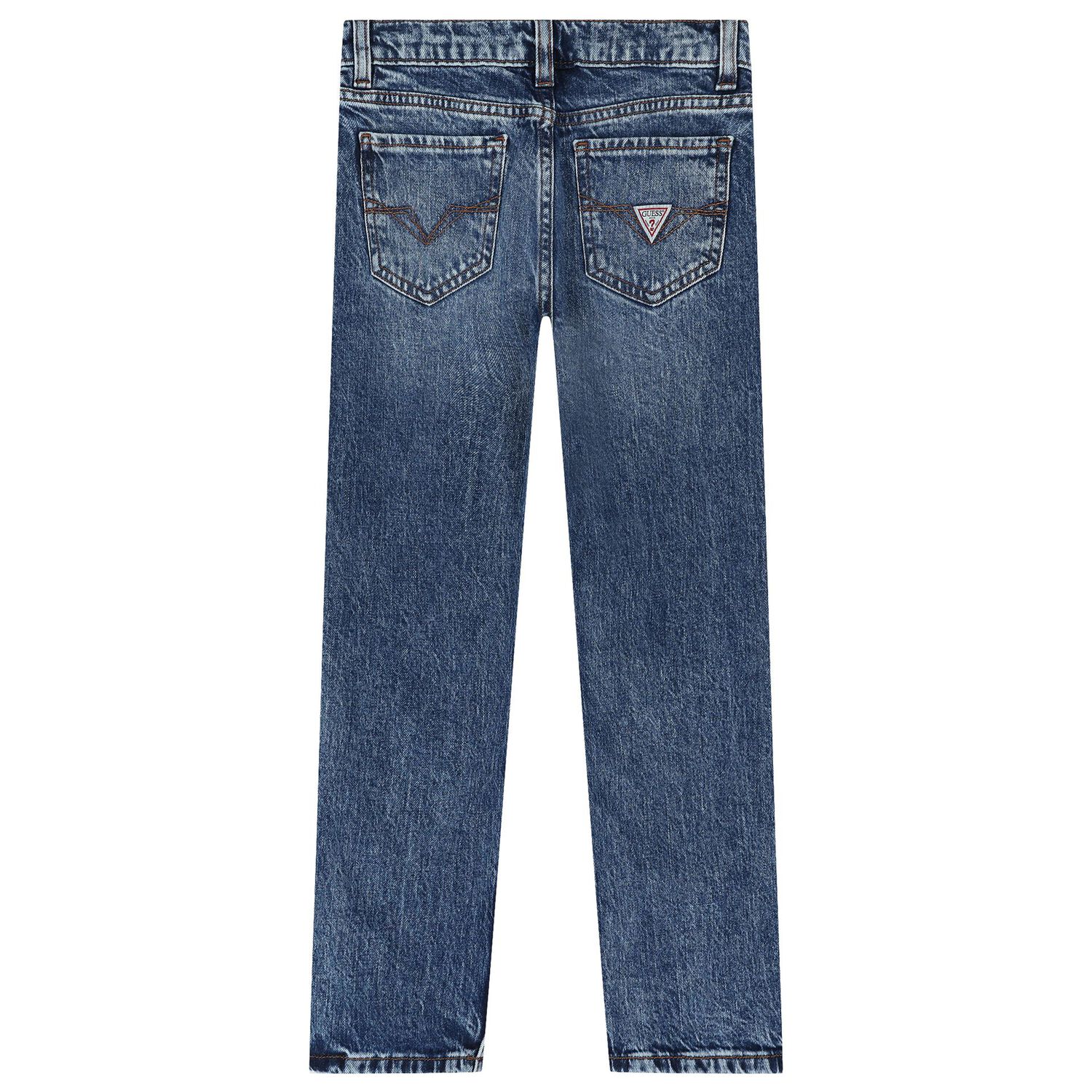 Boys Blue Logo Denim Jeans, 1, hi-res