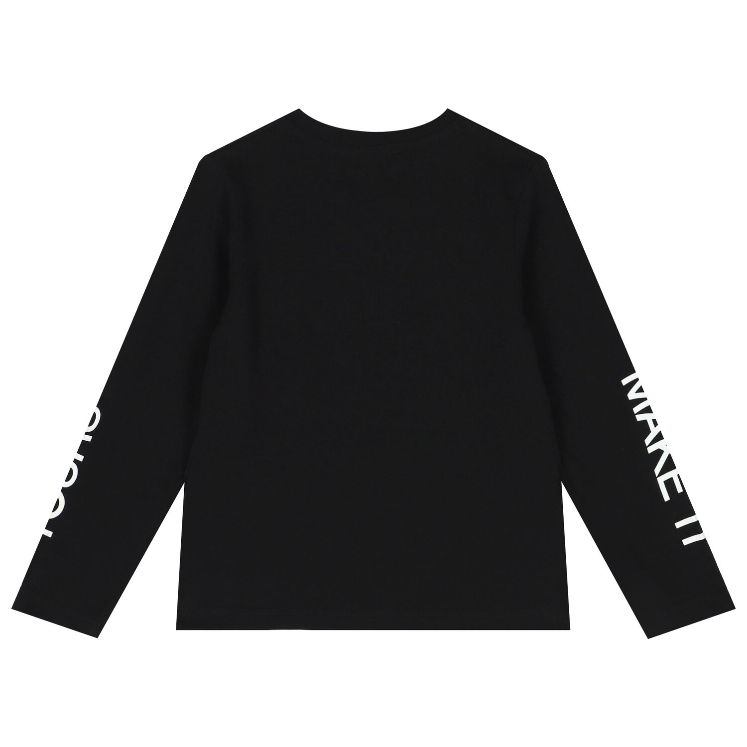 Black Logo Long Sleeve Top, 2, hi-res