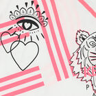 Girls Neon Pink & White Logo Playsuit, 1, hi-res