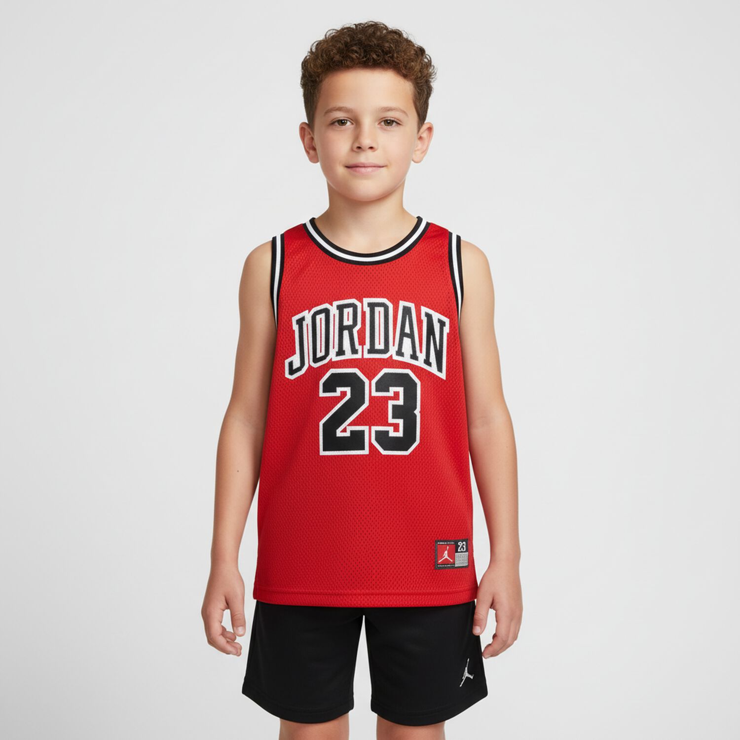 Black Jordan Logo Shorts, 1, hi-res