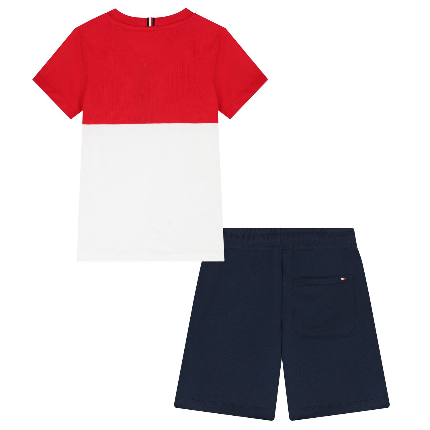 Boys Red, White & Navy Blue Shorts Set, 2, hi-res image number null