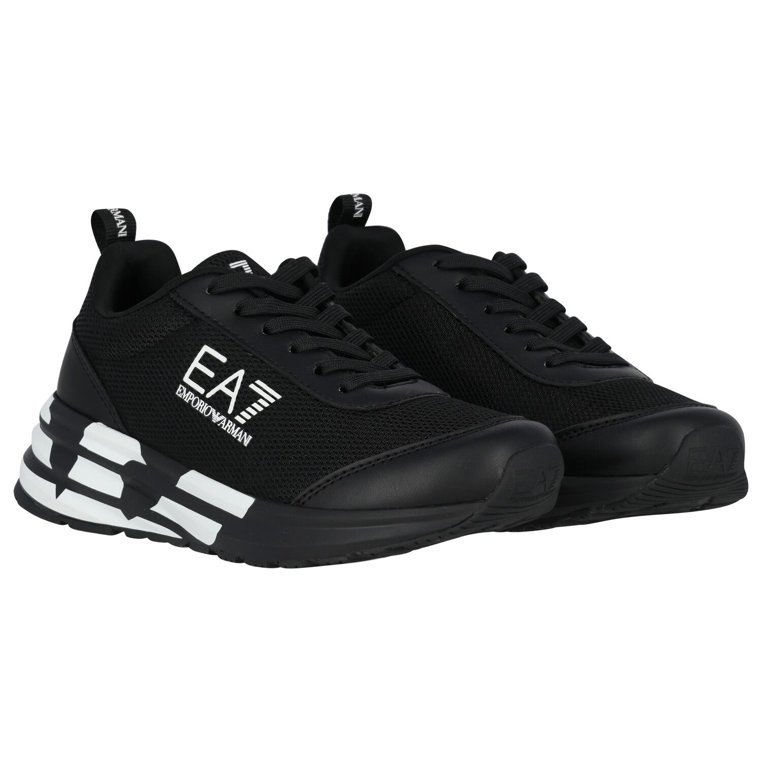 Black & White Logo Trainers, 1, hi-res