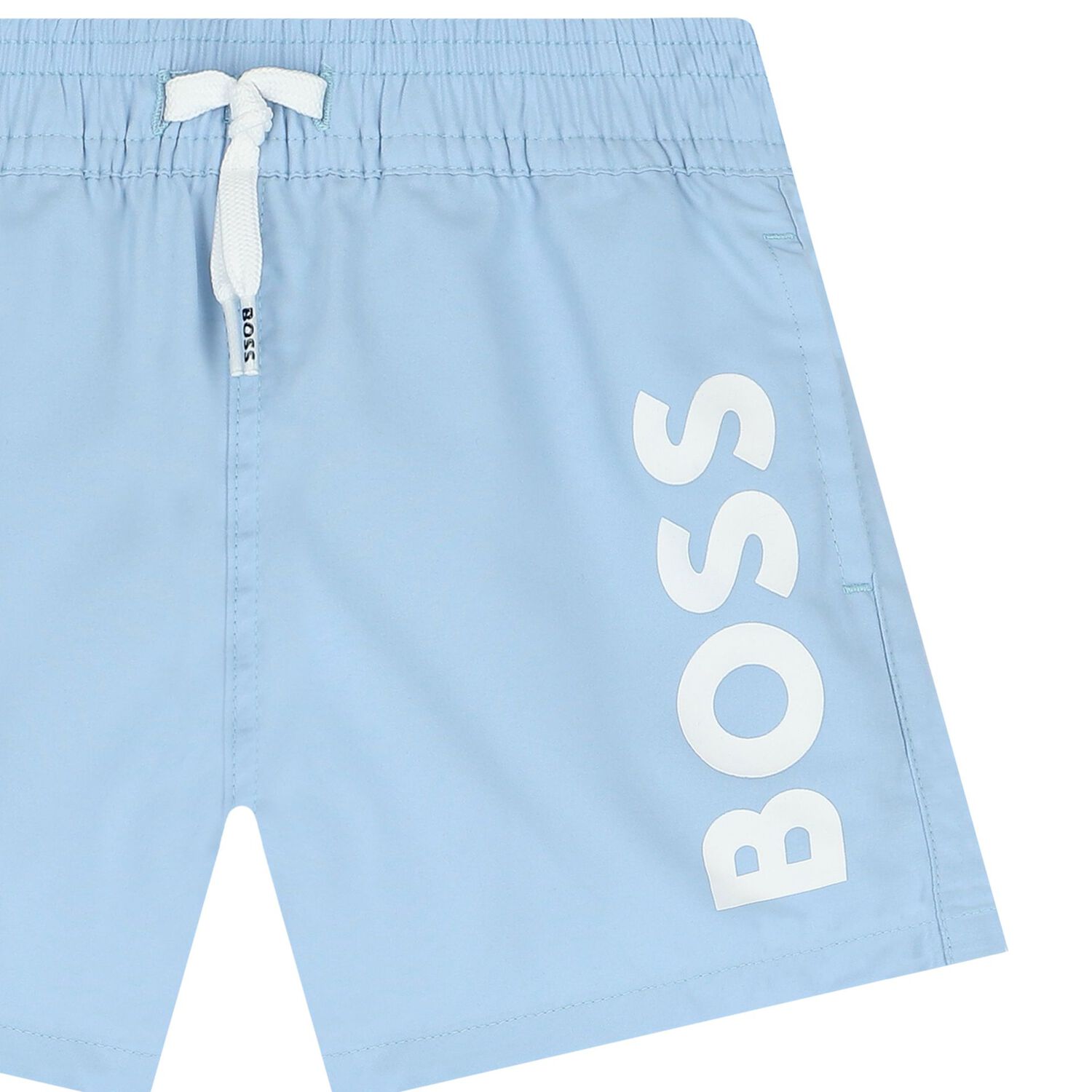Younger Boys Blue Logo Swim Shorts, 2, hi-res