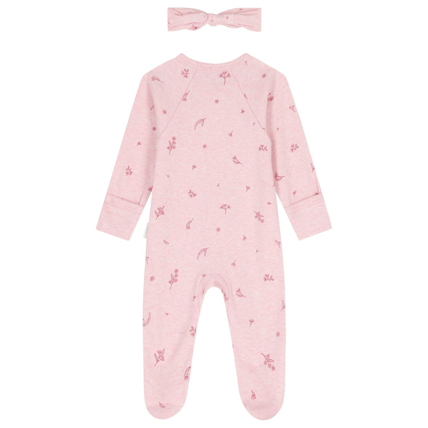 Baby Girls Pink Blossom Babygrow Set, 1, hi-res image number null