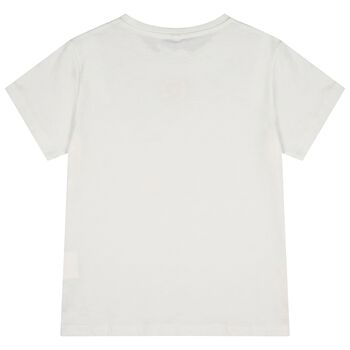 Girls White Star Logo T-Shirt
