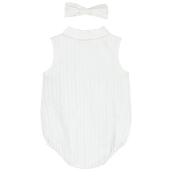 Baby Girls White Bodysuit & Headband Set