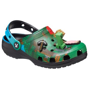 Black & Green Minecraft Classic Clogs Sandals