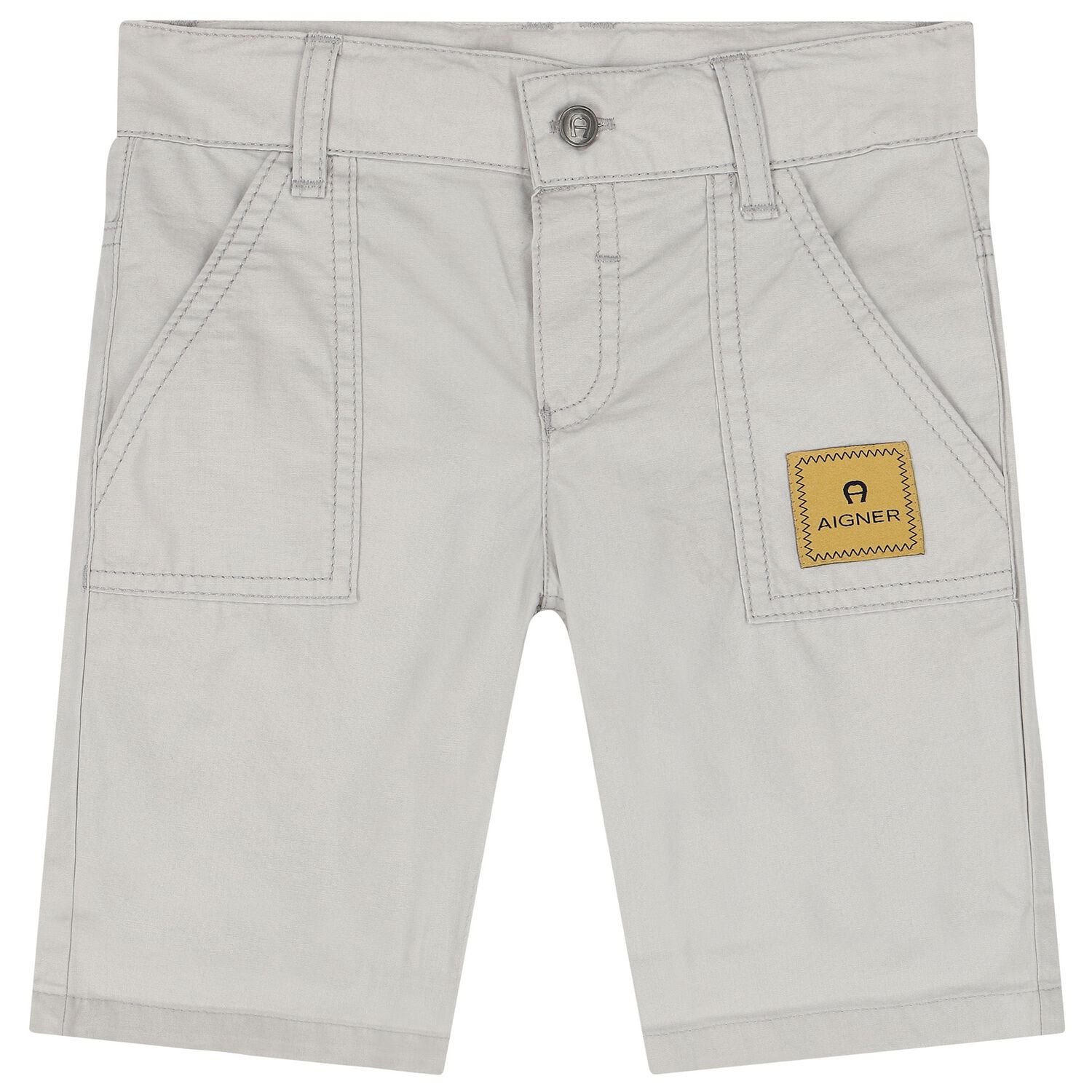 Younger Boys Grey Logo Bermuda Shorts, 2, hi-res