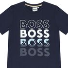 Boys Navy Blue Logo T-Shirt, 5, hi-res
