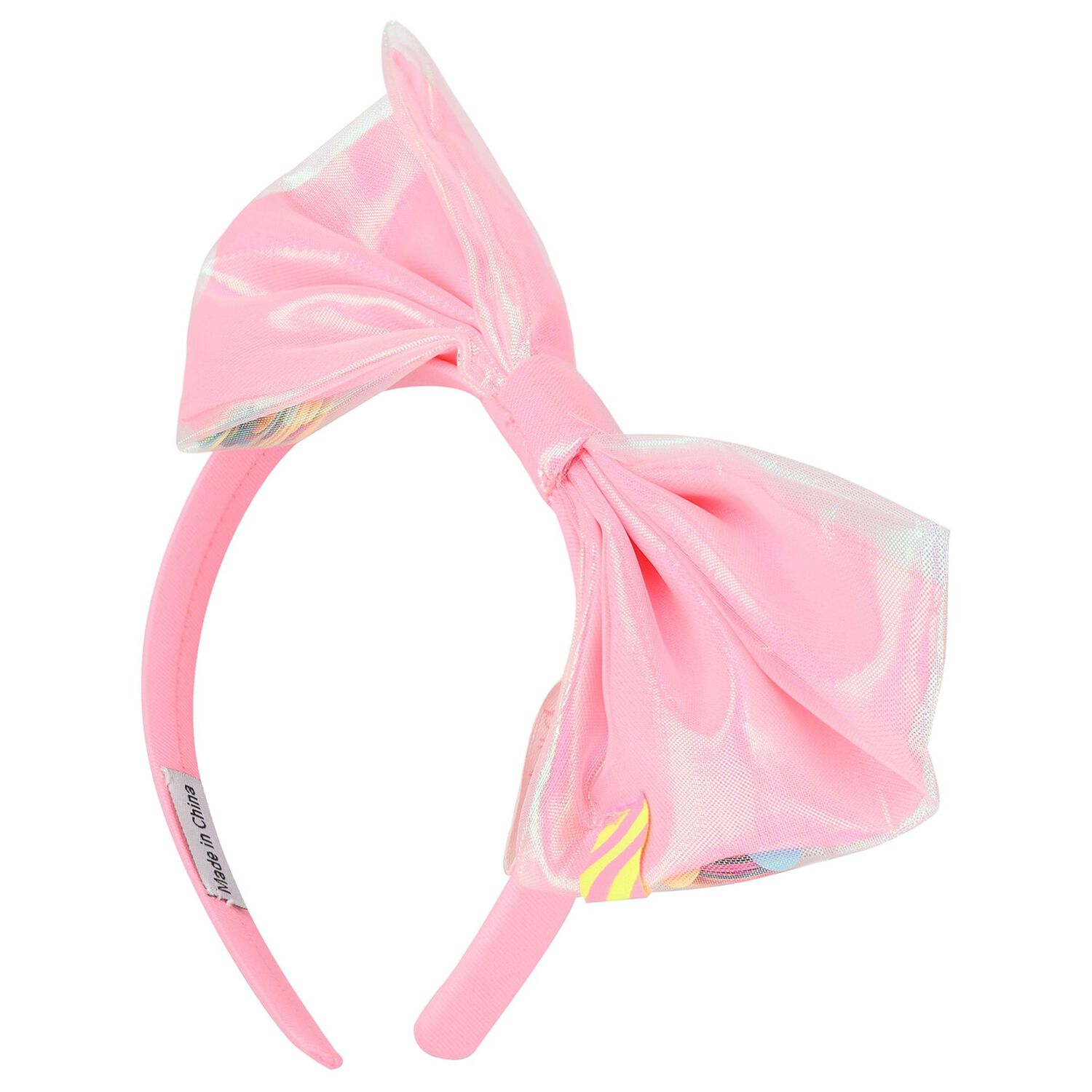 Girls Pink Confetti Bow Hairband, 1, hi-res image number null