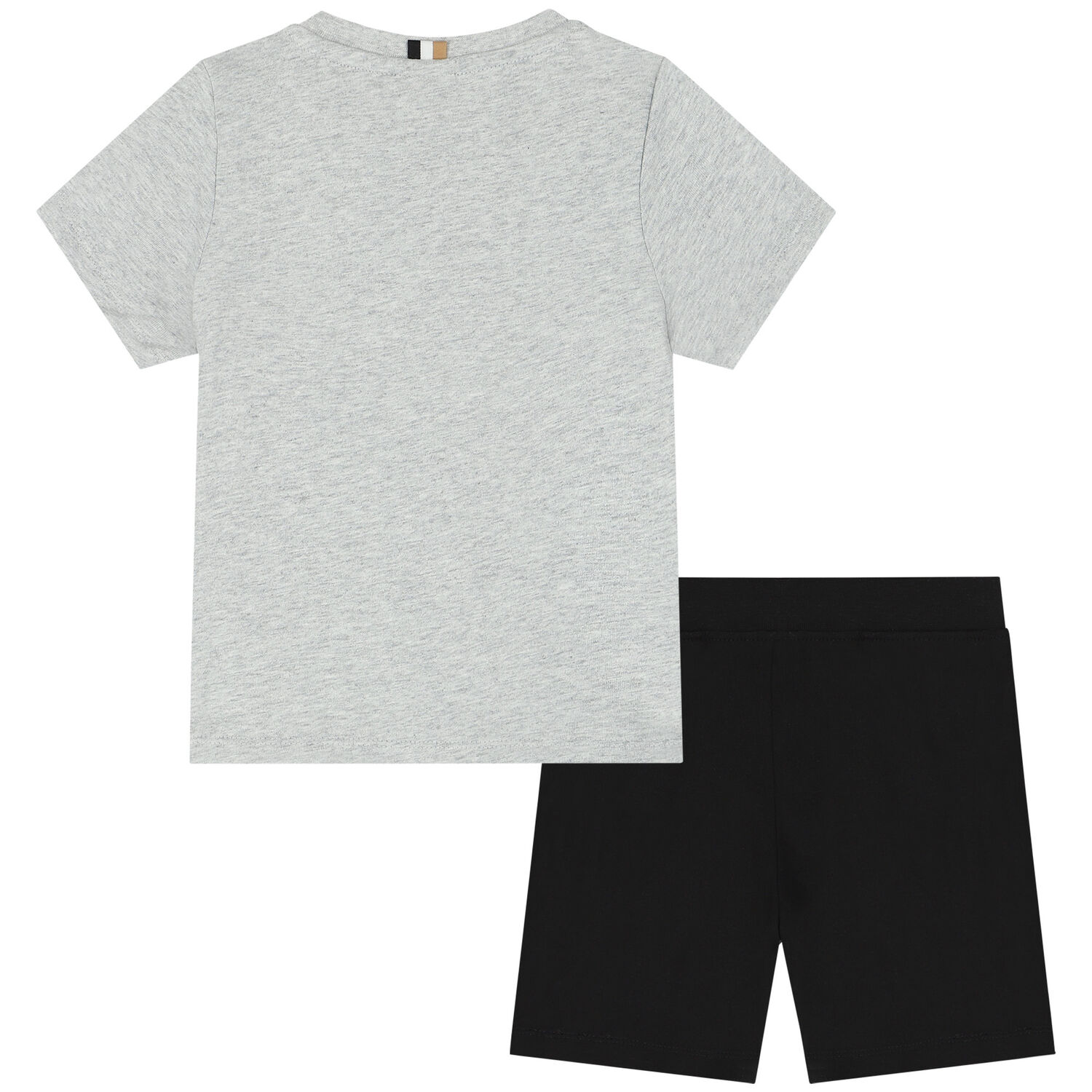 Younger Boys Grey & Black Shorts Set, 1, hi-res