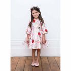 Girls Pink Satin Dress, 1, hi-res