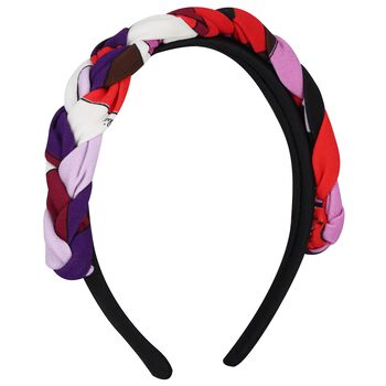 Girls Multi-Coloured Orchide Plaited Headband