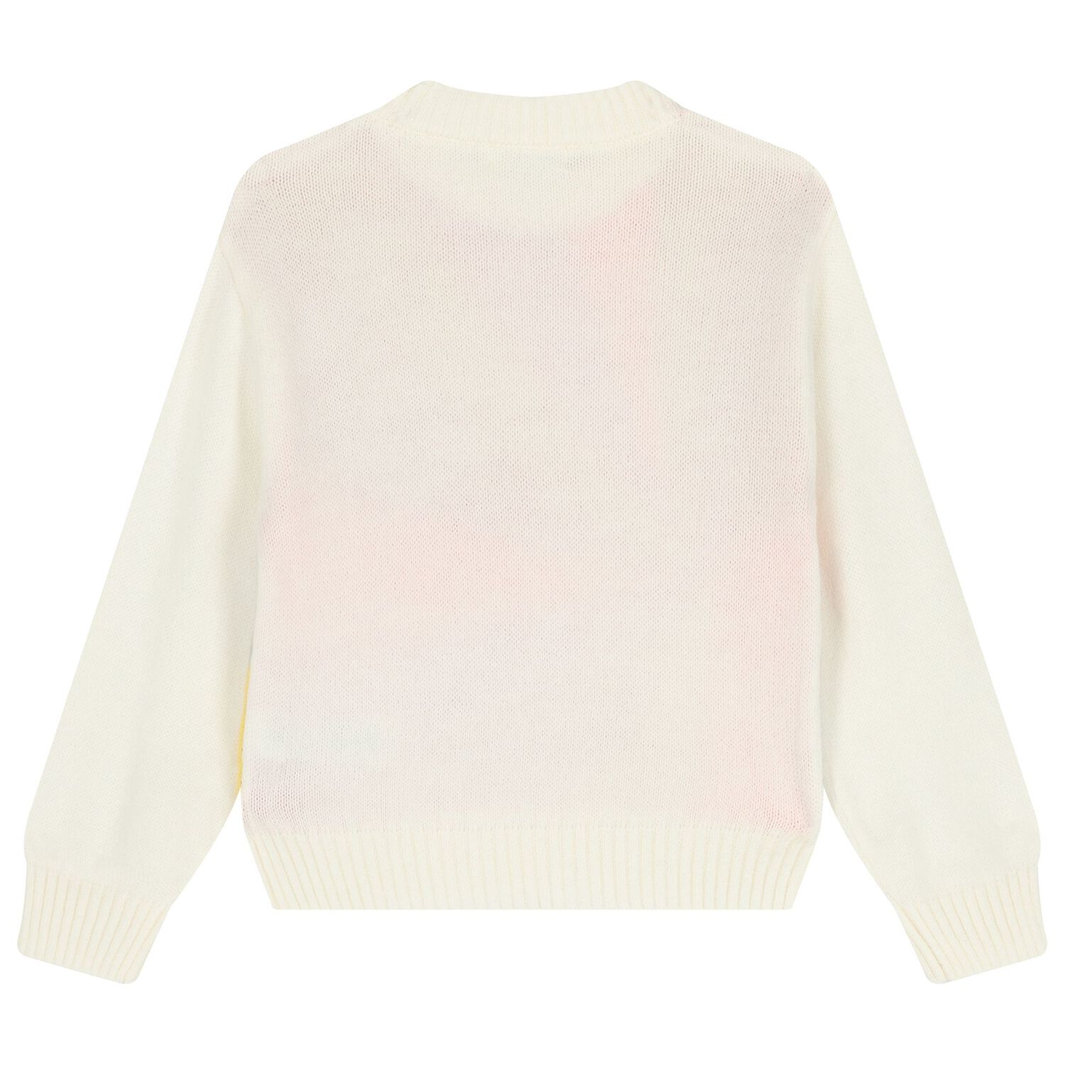 Girls Multi-Coloured Heart Knitted Sweatshirt, 1, hi-res