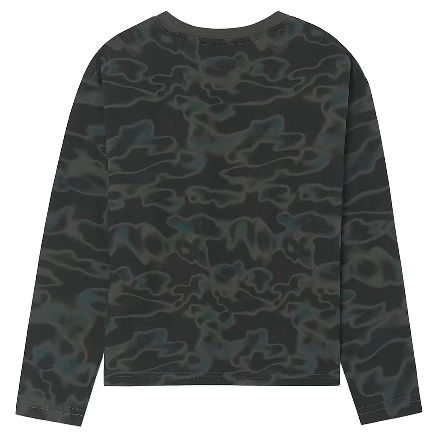 Boys Grey & Green Camouflage Long Sleeve Top, 1, hi-res