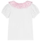 Girls Pink & White Broderie Anglaise Skirt Set, 1, hi-res