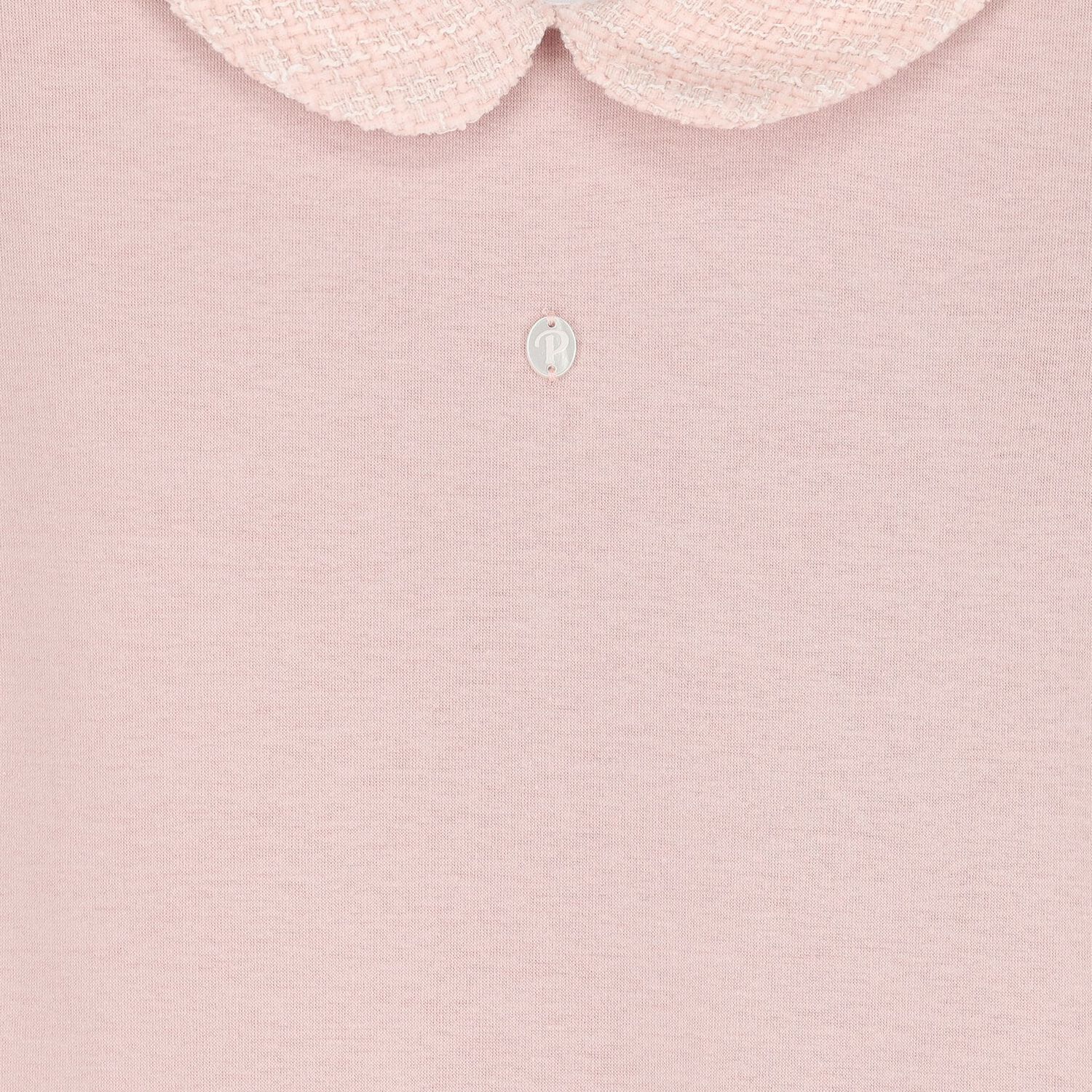 Girls Pink Jersey & Tweed Dress, 1, hi-res