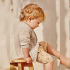 Younger Girls Beige Dogs Shorts, 1, hi-res