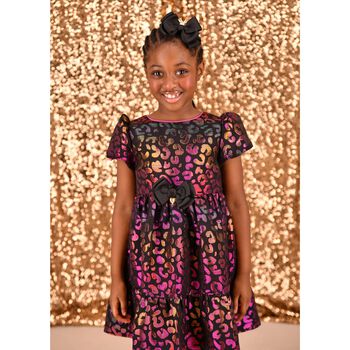 Girls Black Tiered Dress