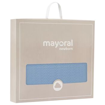 Baby Boys Blue Knitted Blanket