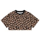 Girls Black Teddy Bear Logo T-Shirt, 2, hi-res