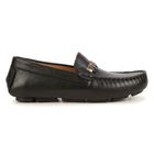 Boys Black Logo Moccasins, 1, hi-res