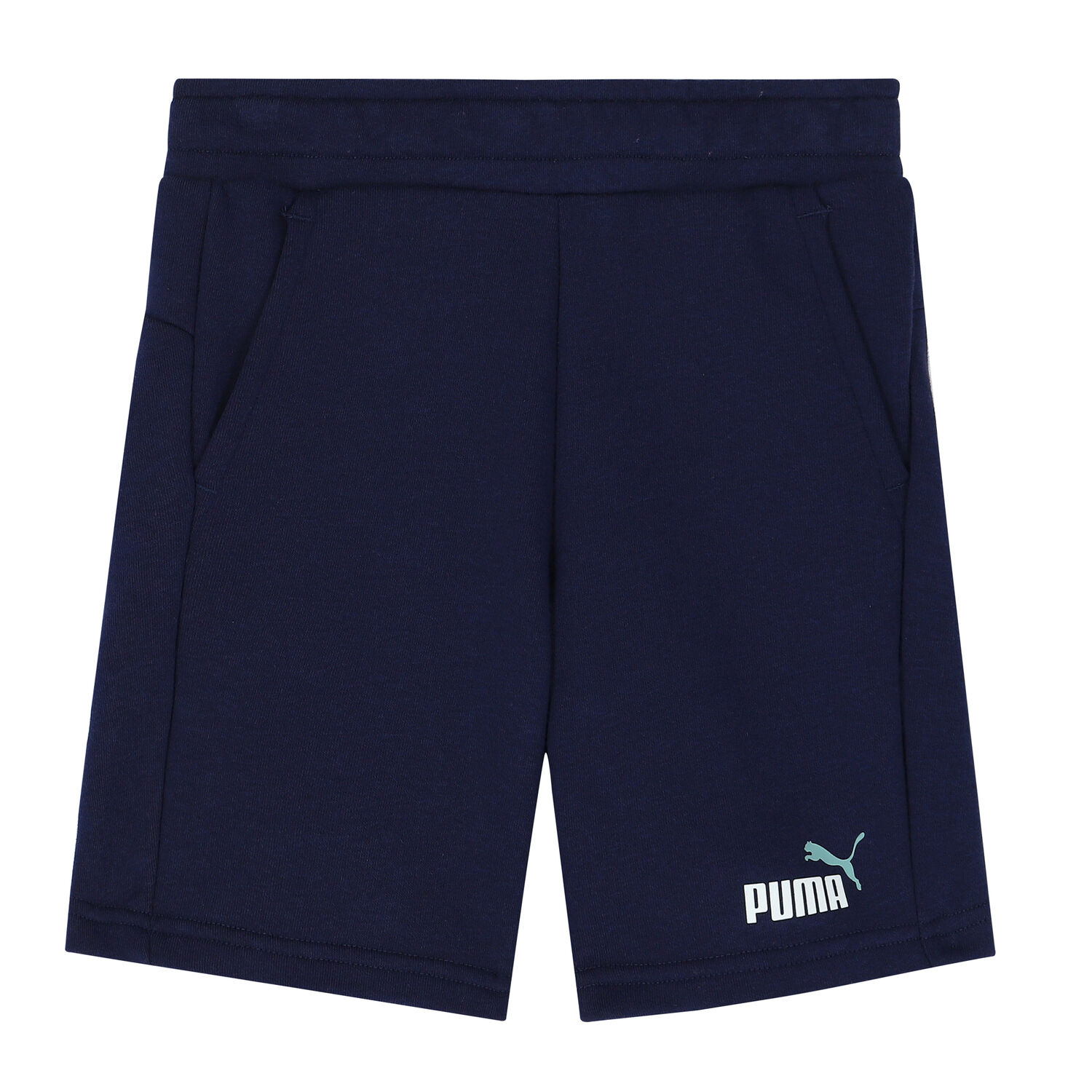 Boys Navy Logo Shorts, 1, hi-res