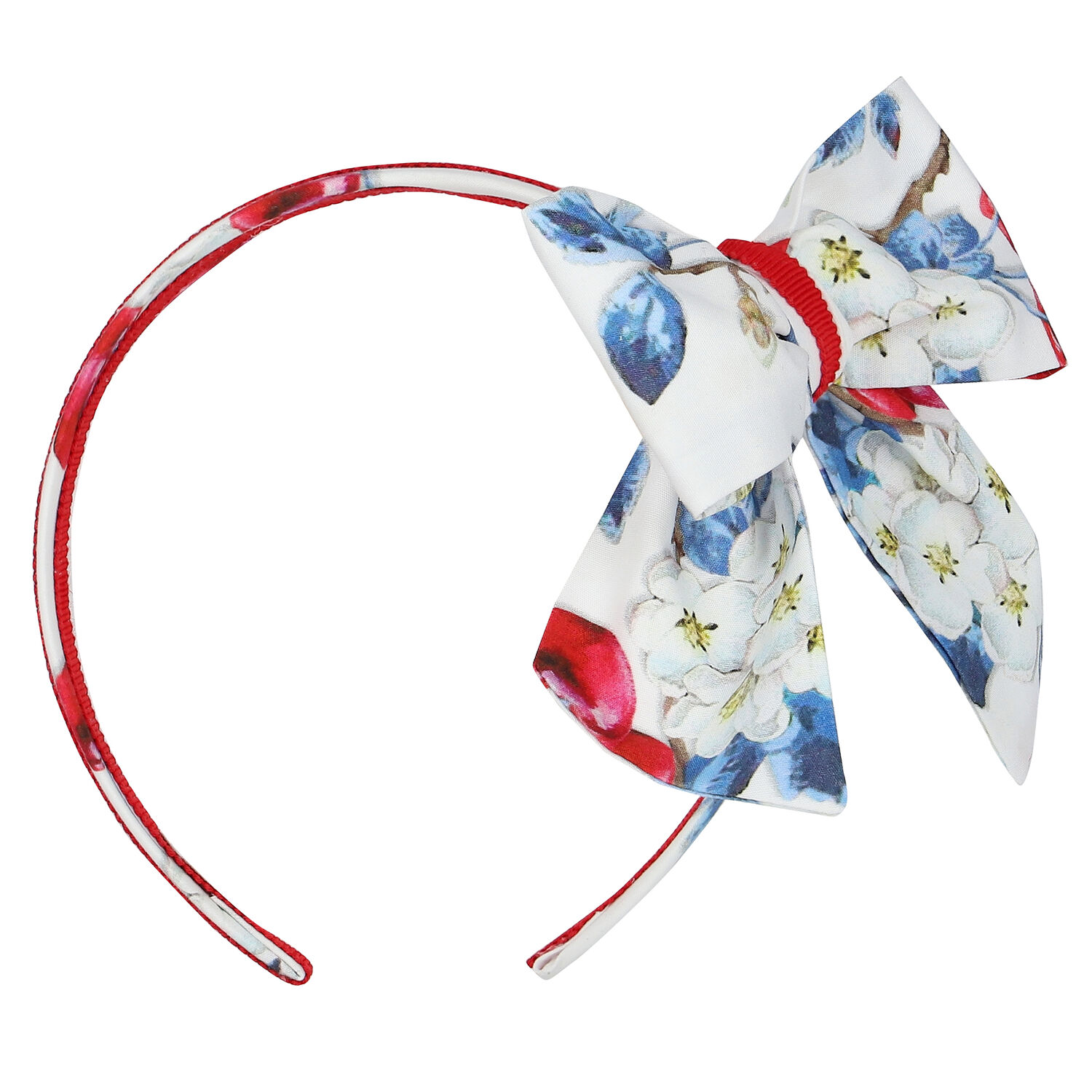 Girls White Cherry Headband, 1, hi-res