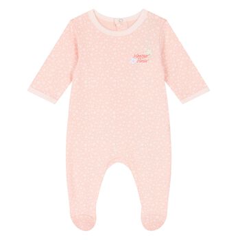 KENZO KIDS Baby Girls Pink Logo Babygrow, 1 Baby Girls Pink Logo Babygrow