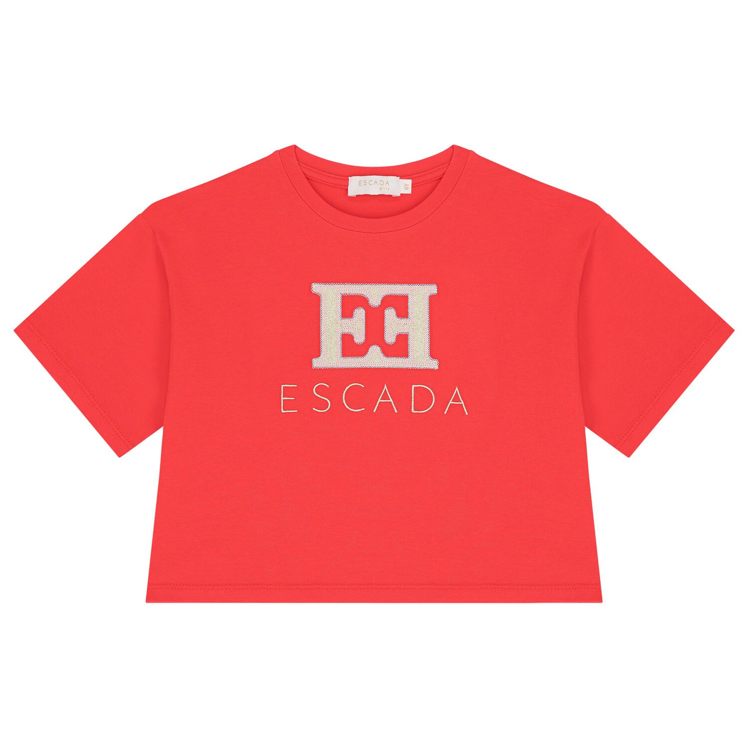 Girls Red Logo T-Shirt, 3, hi-res
