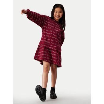 Girls Red Logo Dress