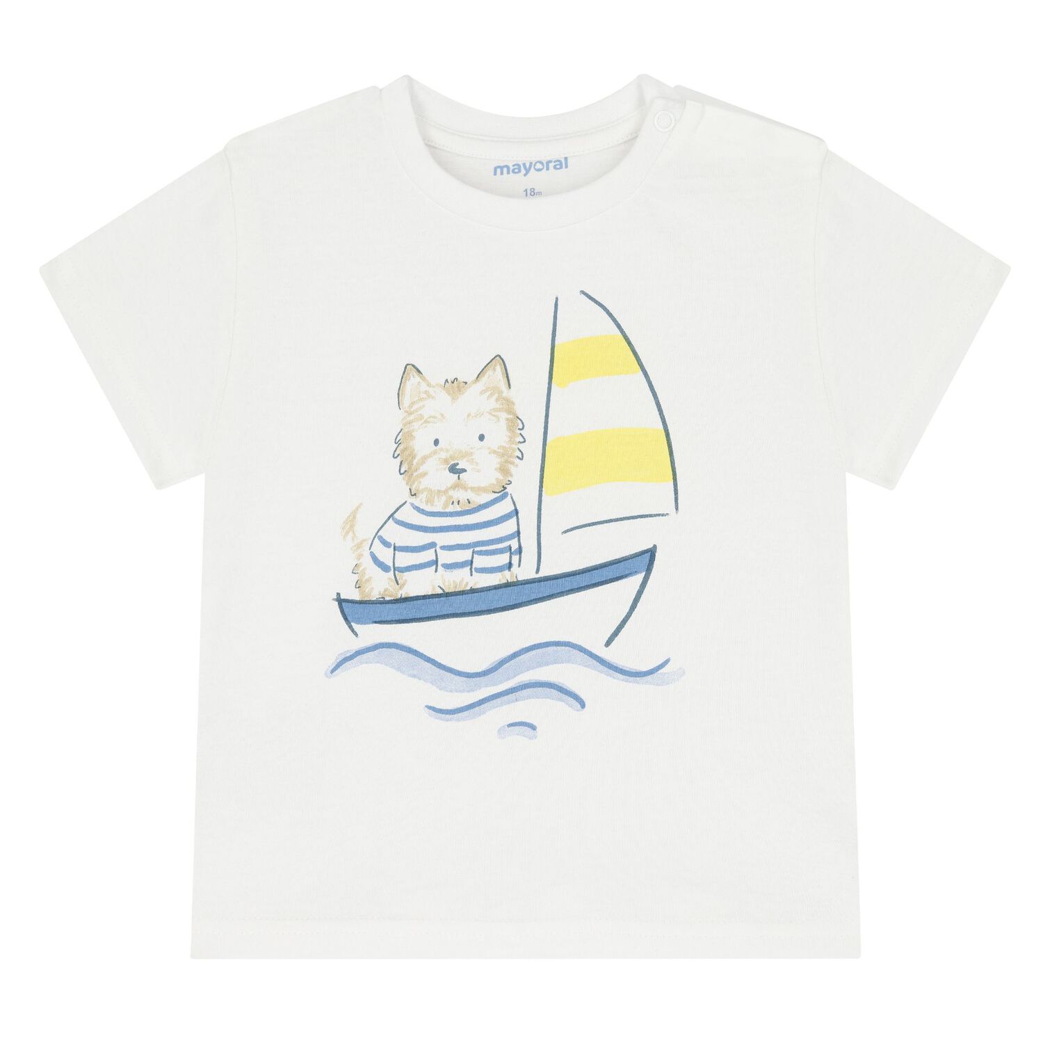 Baby Boys White T-Shirt, 1, hi-res