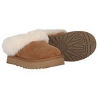 Girls Beige Tazzelle Suede Mules, 1, hi-res