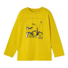 Boys Yellow Bicycle Long Sleeve Top, 1, hi-res
