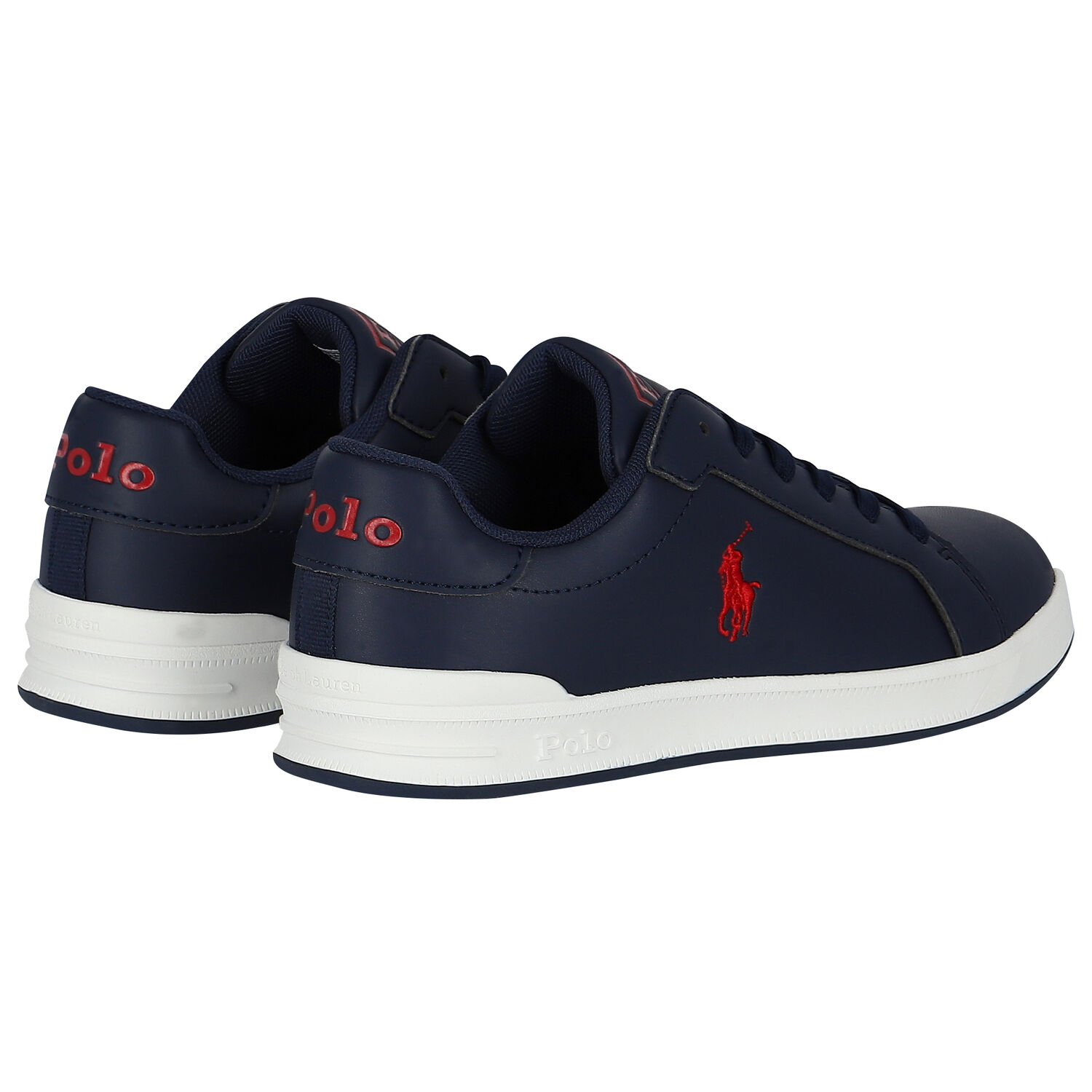 Boys Navy Blue Logo Trainers, 1, hi-res image number null