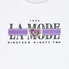 Girls Lilac & White T Shirt, 1, hi-res