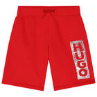 Boys Red Logo Shorts, 2, hi-res
