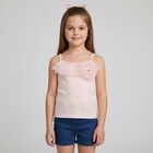 Girls Pink Sleeveless Top, 2, hi-res