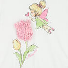 Younger Girls White Graphic T-Shirt, 1, hi-res