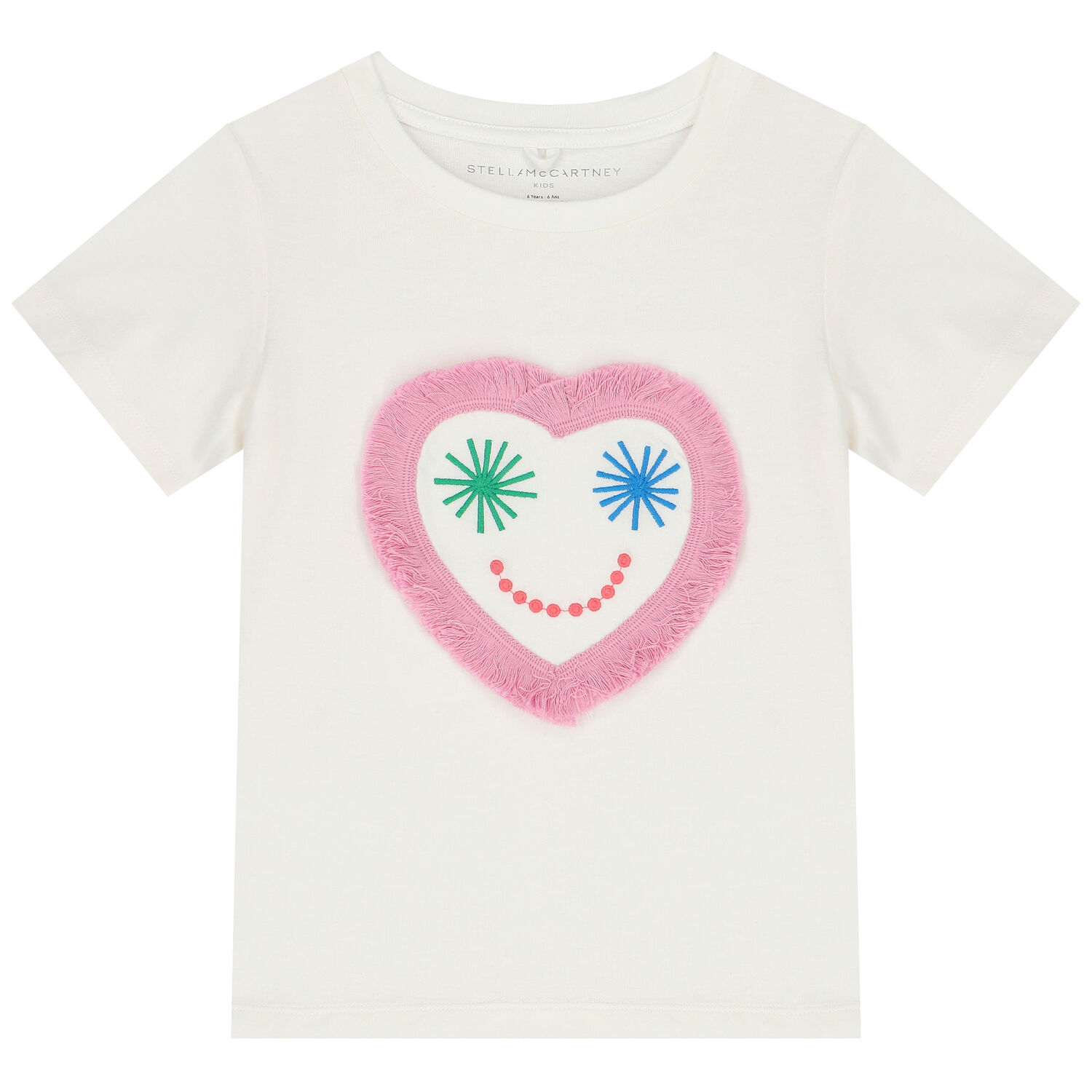 Girls Ivory Heart T-Shirt, 1, hi-res
