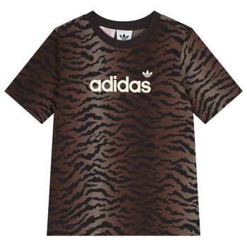 Girls Black & Brown Logo T-Shirt