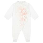 Baby Girls Ivory Floral Babygrow, 2, hi-res