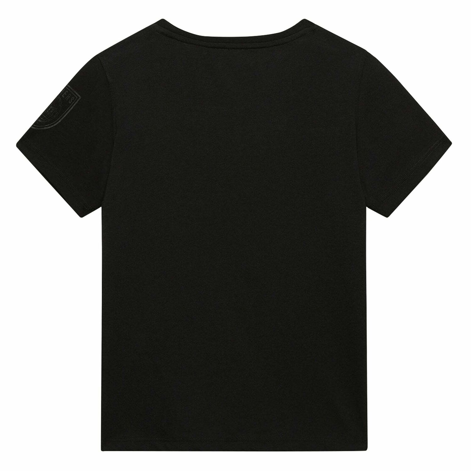 Boys Black Holographic Logo T-shirt, 3, hi-res image number null